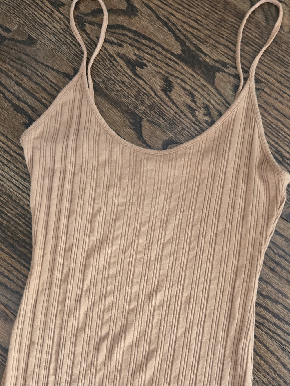forever 21 ribbed midi dress | size s | bodycon neutral tank dress